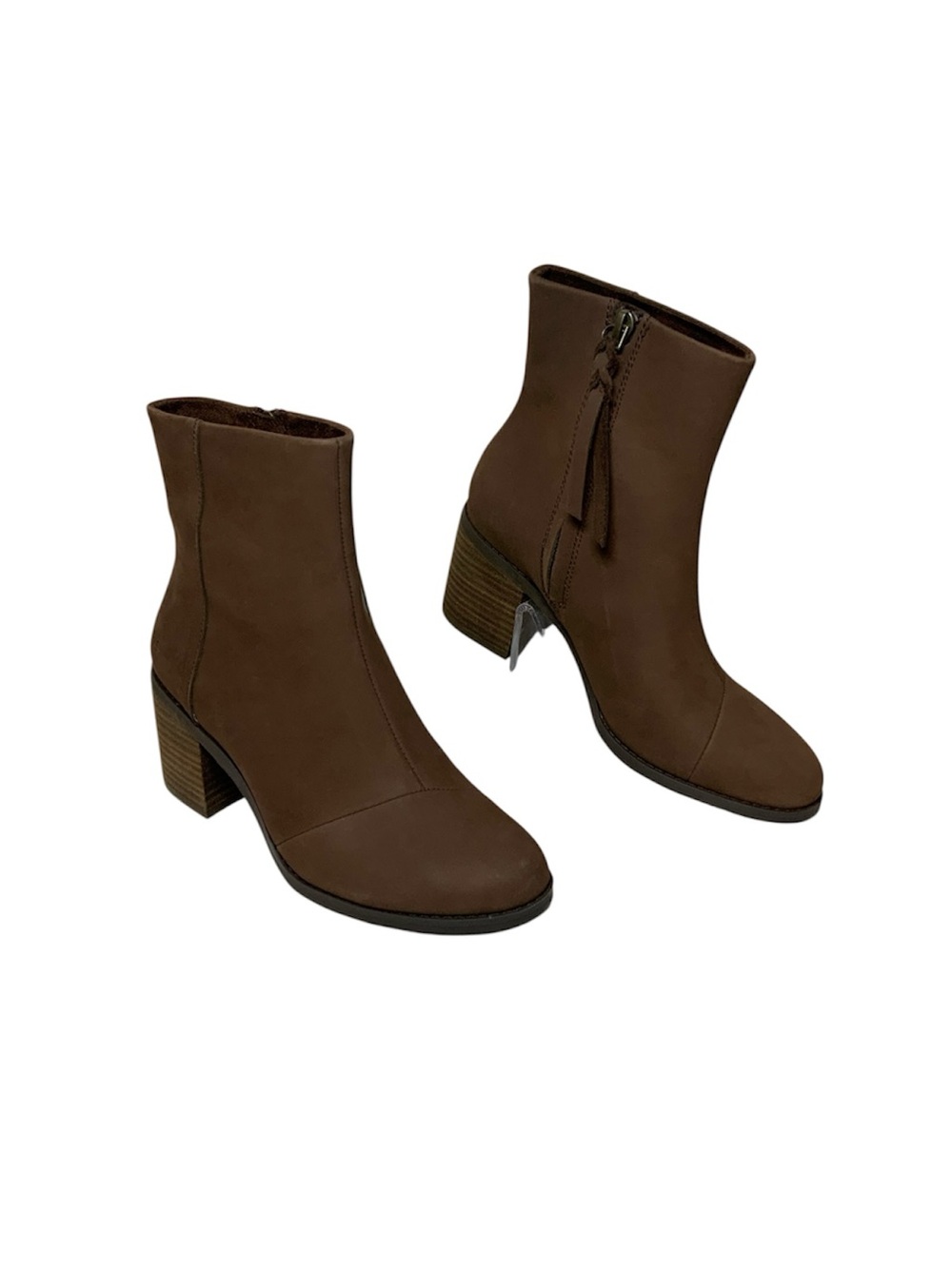 TOMS Evelyn Brown Leather Ankle Boots Women’s Size 6 NWT
